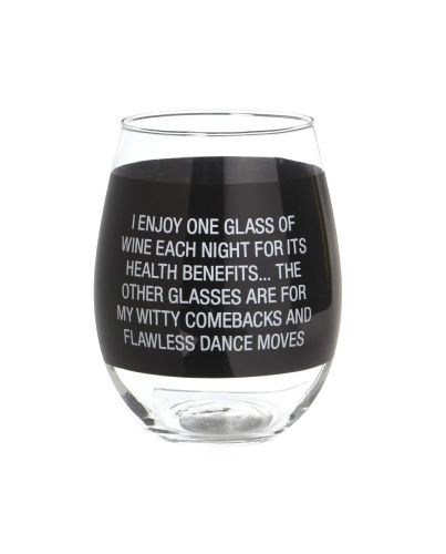 WINE STEMLESS GLASS 16OZ