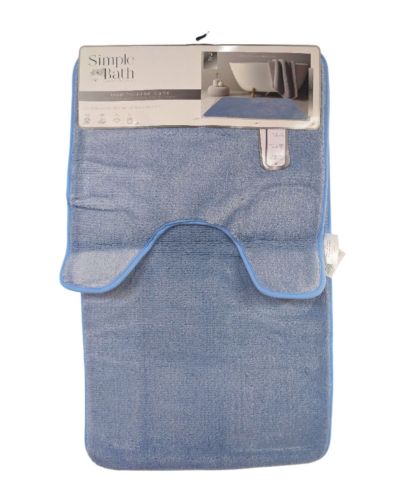 2PC BATH RUG LT BLUE 18in X 18in, 18in X 30in