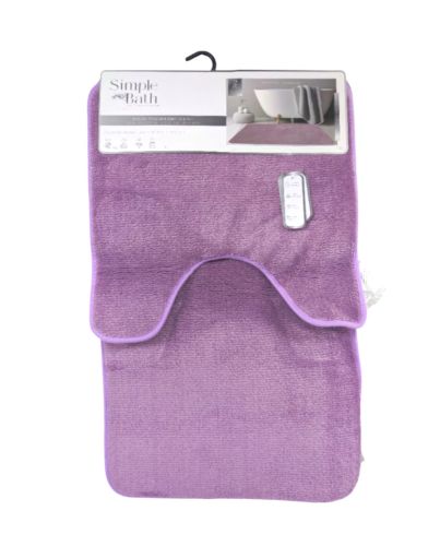 2PC BATH RUG LAVENDER 18in X 18in, 18in X 30in