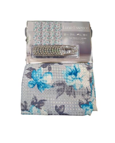 SHOWER CURTAIN W/HOOK TEAL 70in X 72in