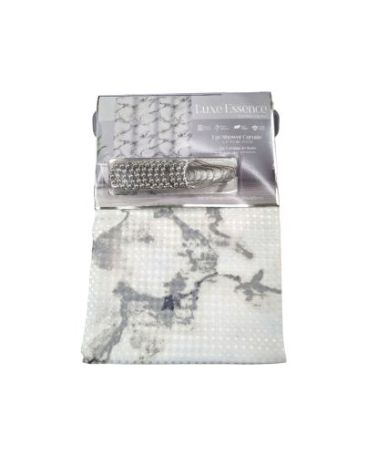 SHOWER CURTAIN W/HOOK GREY 70in X 72in