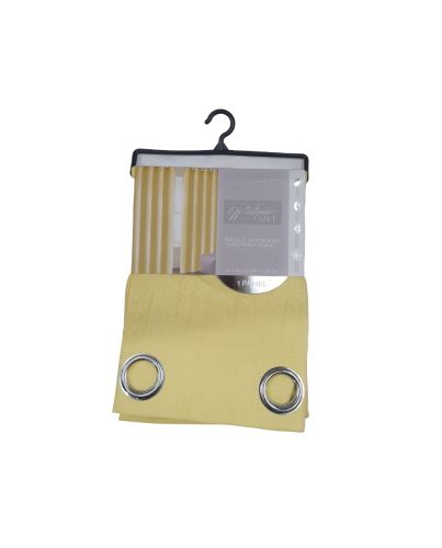 STRIPEN GROMEMET W/CURTAIN YELLOW