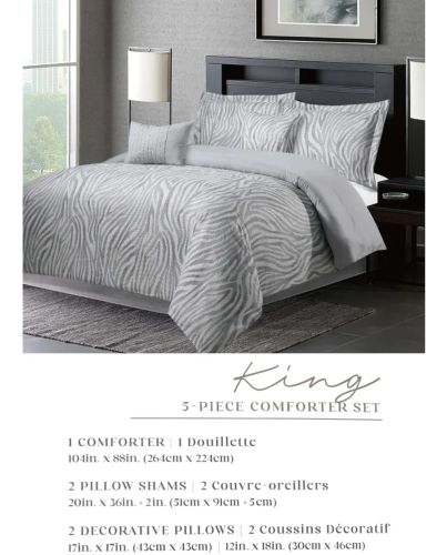 5PC COMFORTER SET ANIMAL SKIN PRINT