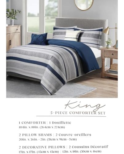 5PC COMFORTER SET BELLINGTON PRINT