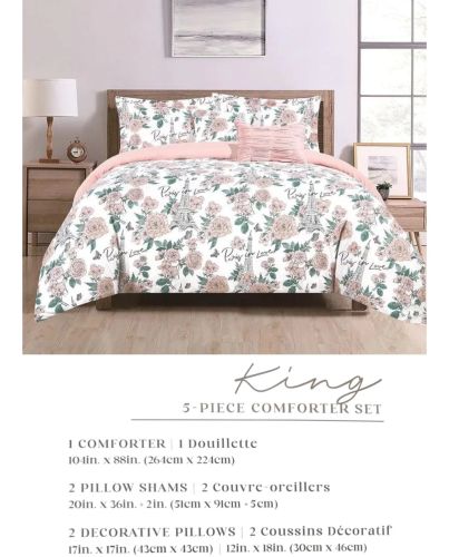 5PC COMFORTER SET PARIN IN LOVE PRINT