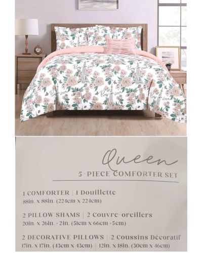 5PC COMFORTER SET PARRIS IN LOVE PRINT