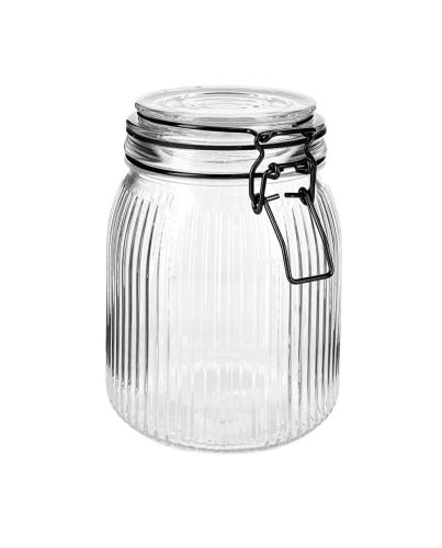 GLASS CANISTER WITH LID