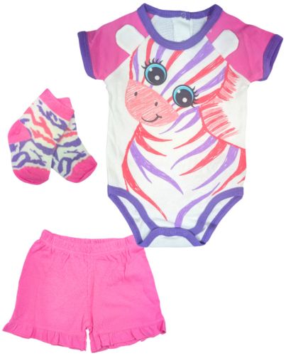 N/BORN GIRLS SHORT PANTS SET