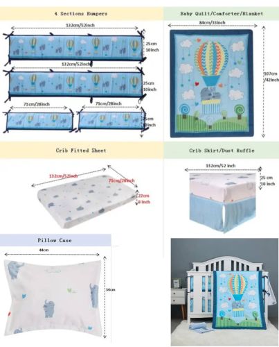 5PC CRIB BEDDING SET