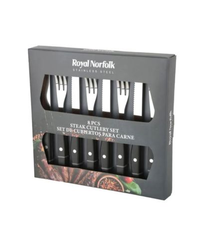 8PC STEAK KNIFE & FORK SET