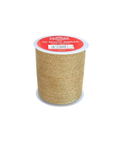 10M GLITTER RIBBON GOLD