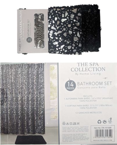 PRINTED SHOWER CURTAIN SET