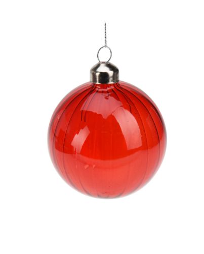 XMAS BALL GLASS 8CM