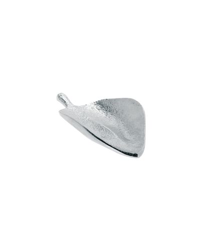 LEAF PLATE 16X7CM SILVER