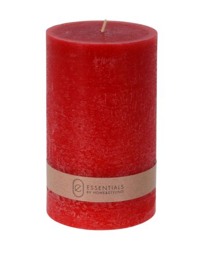 CANDLE PILLAR 15CM RED