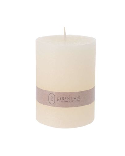 CANDLE PILLAR OFF WHITE 8CM