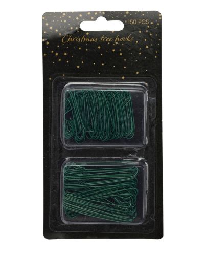 XMAS TREE HOOKS 150PCS GREEN