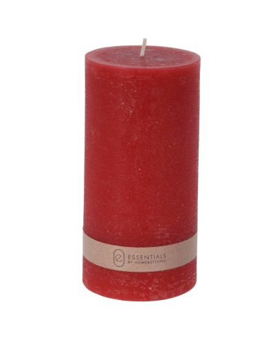 CANDLE PILLAR 14CM RED