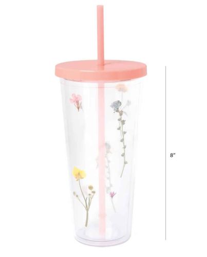 TUMBLER W/STRAW 22OZ