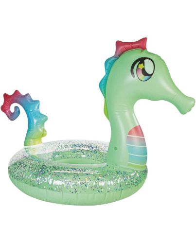 JUMBO POOL TUBE GLITTER SEAHORSE 42in