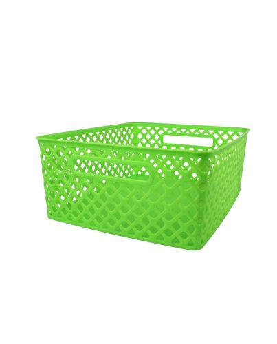 MED WOVEN BASKET LIME