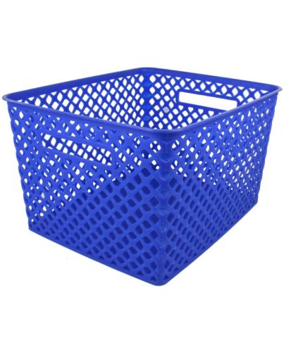 LG WOVEN BASKET BLUE