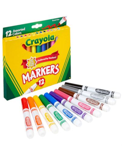 CRAYOLA 12CT BROAD LINE MARKERS