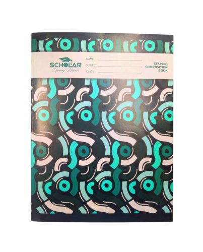 SCHOLAR STAPLED COMPOSITION BOOK 200PG 9.75inX7.5in